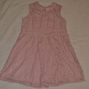 sweetheart blush pink all floral lace dress